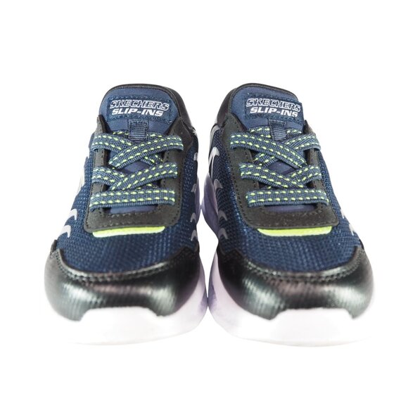 Skechers Slip-ins: Meteor Lights Brisk Beams Toddler 10 Navy / Black 403848N - Picture 3 of 10